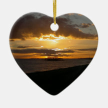 Sonnenuntergang an Brighton-Strand