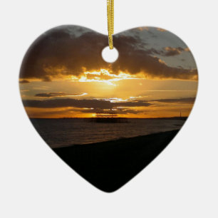 Sonnenuntergang an Brighton-Strand Keramikornament
