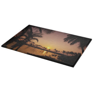 Sonnenuntergang an der Anaeho'omalu-Bucht, Big Isl Schneidebrett