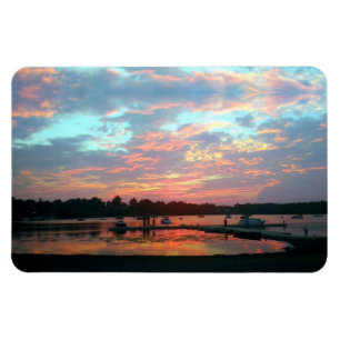 Sonnenuntergang an der Bucht Magnet