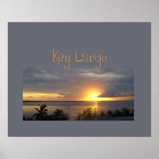 Sonnenuntergang an der Bucht Poster