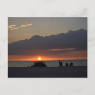 Sonnenuntergang an der Golfküste - Postkarte von F