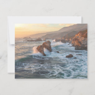 Sonnenuntergang an der kalifornischen Küste mit Ab Postkarte