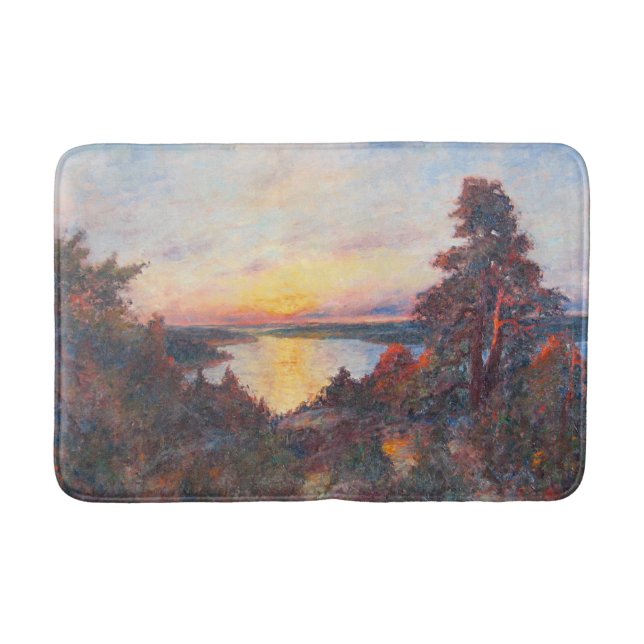Sonnenuntergang an der Küste (von Kimon Loghi) Badematte (Vorderseite)