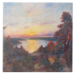 Sonnenuntergang an der Küste (von Kimon Loghi) Fliese