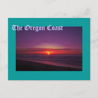 Sonnenuntergang an der Küste von Oregon Postkarte