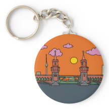 Sonnenuntergang an der Oberbaum-Brücke in Berlin