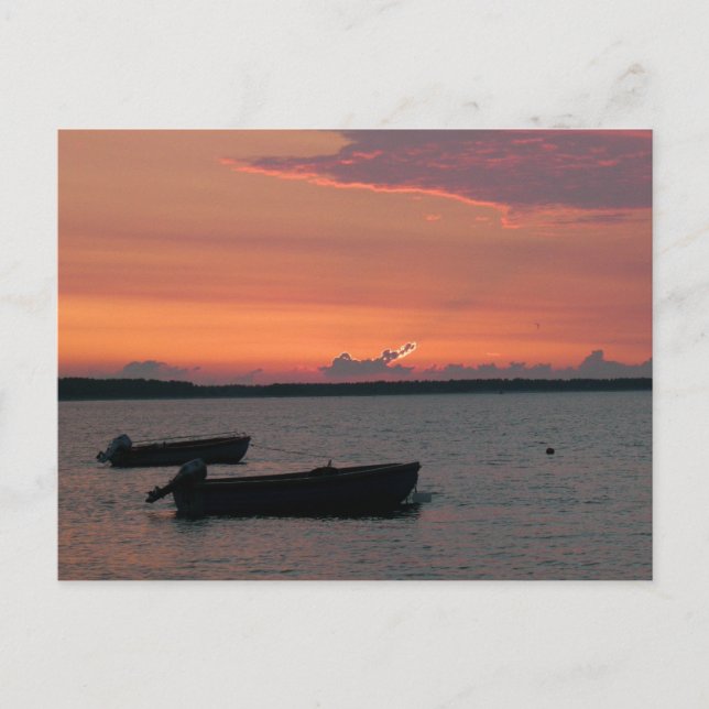 Sonnenuntergang an der Ostsee Postkarte (Vorderseite)