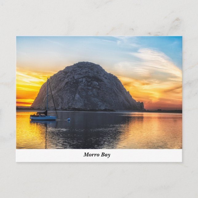 Sonnenuntergang an der Postkarte der Bucht (Vorderseite)