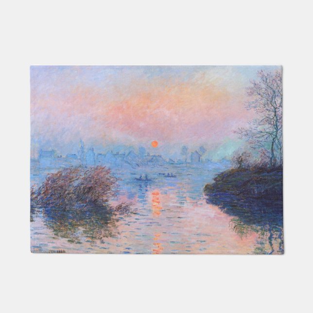 Sonnenuntergang an der Seine-Claude Monet Fußmatte (Vorderseite)