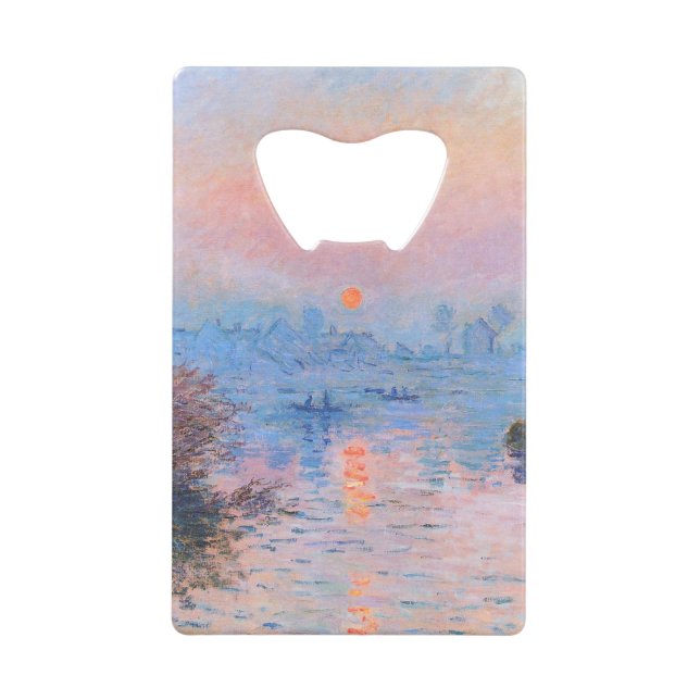 Sonnenuntergang an der Seine-Claude Monet Geldbeutel Flaschenöffner (Vorderseite)