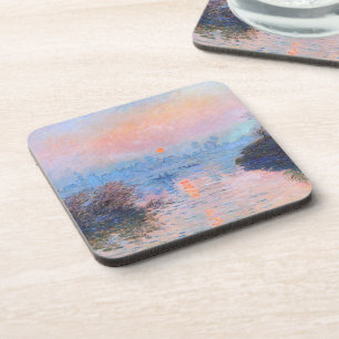 Sonnenuntergang an der Seine-Claude Monet Getränkeuntersetzer