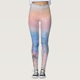 Sonnenuntergang an der Seine-Claude Monet Leggings