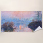 Sonnenuntergang an der Seine-Claude Monet Strandtuch<br><div class="desc">Sonnenuntergang an der Seine. Claude Monet. 1874. Reproduktion berühmter Kunstbilder im öffentlichen Bereich.</div>