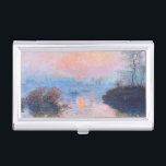 Sonnenuntergang an der Seine-Claude Monet Visitenkarten Dose<br><div class="desc">Sonnenuntergang an der Seine. Claude Monet. 1874. Reproduktion berühmter Kunstbilder im öffentlichen Bereich.</div>