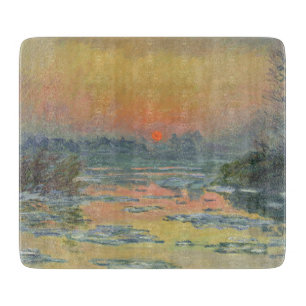 Sonnenuntergang an der Seine im Winter (Claude Mon Schneidebrett