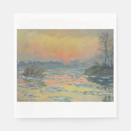 Sonnenuntergang an der Seine im Winter (Claude Mon Serviette
