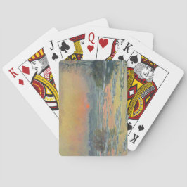 Sonnenuntergang an der Seine im Winter (Claude Mon Spielkarten