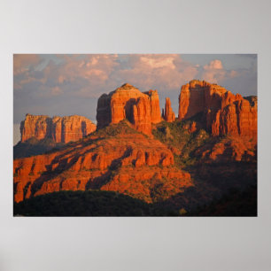 Sonnenuntergang an Kathedralen-Felsen 394 Poster
