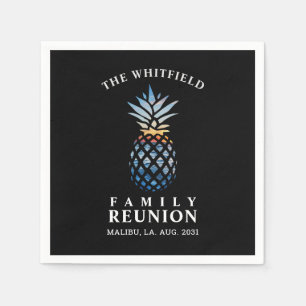 Sonnenuntergang Ananas mit Ocean Custom Family Serviette