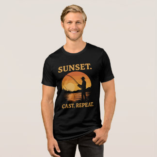 Sonnenuntergang Angelabenteuer Design mit wiederho Tri-Blend Shirt