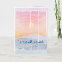 Sonnenuntergang Aquarell Romantik Ich denke an Dic