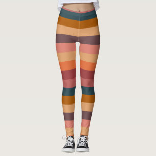 Sonnenuntergang Aquarellstreifen   Leggings
