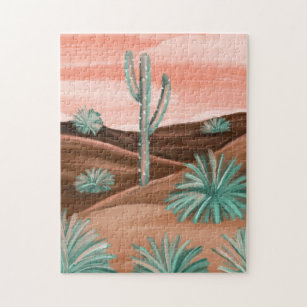 Sonnenuntergang Arizona Wüste & Kaktus Landschaft
