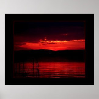 Sonnenuntergang auf Balaton Poster
