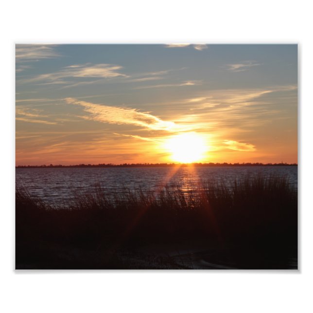 Sonnenuntergang auf Chincoteague Island. Fotodruck (Vorne)