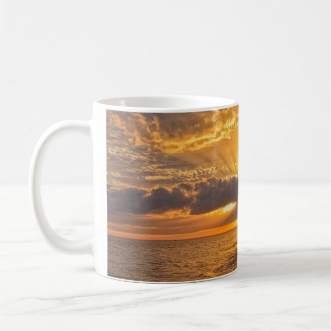 Sonnenuntergang auf Dauphin Island, Alabama Kaffeetasse (Links)