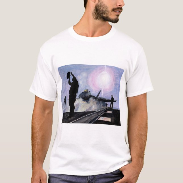 Sonnenuntergang auf dem Cockpit T-Shirt (Vorderseite)