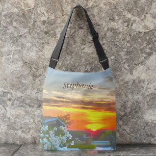 Sonnenuntergang auf dem Dach 2295 Tragetaschen Mit Langen Trägern