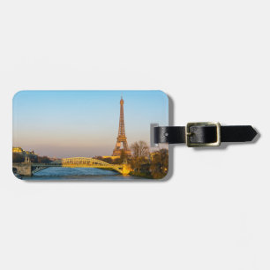 Sonnenuntergang auf dem Eiffelturm und Pont Rouell Gepäckanhänger