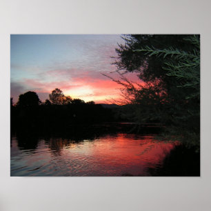 Sonnenuntergang auf dem Gauner Poster