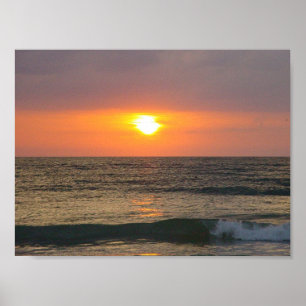 Sonnenuntergang auf dem Golf von Mexiko Poster