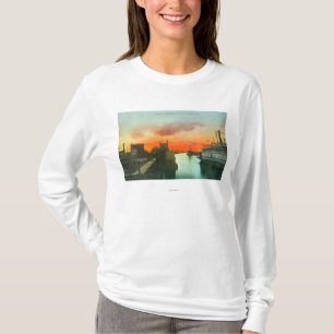 Sonnenuntergang auf dem Hafen ViewStockton, CA T-Shirt