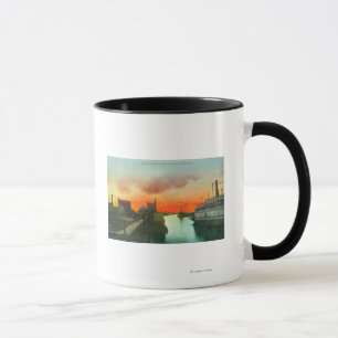Sonnenuntergang auf dem Hafen ViewStockton, CA Tasse