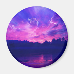 Sonnenuntergang auf dem Horizont Magnet