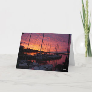 Sonnenuntergang auf dem Jachthafen Karte