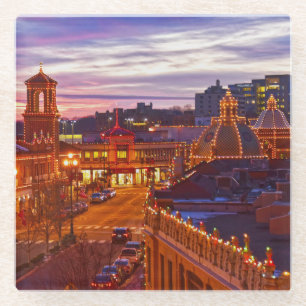 Sonnenuntergang auf dem Kansas City Plaza Lights U Glasuntersetzer