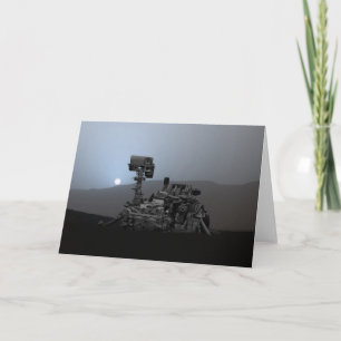 Sonnenuntergang auf dem Mars Curiosity Rover Karte