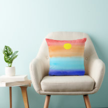 Sonnenuntergang auf dem Meer Aquarell Abstrakte Ku