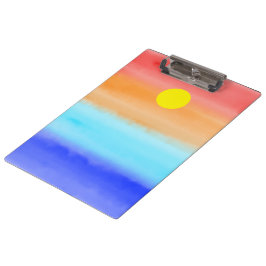 Sonnenuntergang auf dem Meer Aquarell Abstrakte Ku Klemmbrett