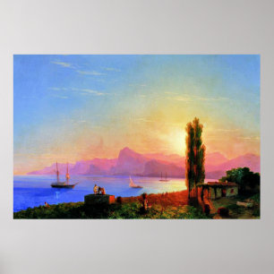 Sonnenuntergang auf dem Meer, Kunst von Ivan Aivaz Poster