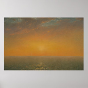 Sonnenuntergang auf dem Meer Poster