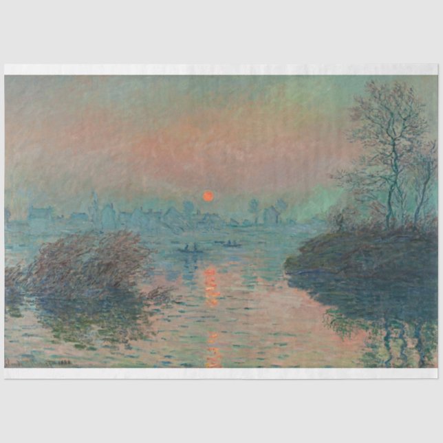 Sonnenuntergang auf dem Seinentasche Seidenpapier (Vorderseite)