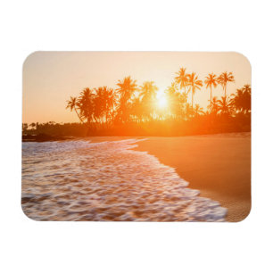 Sonnenuntergang auf dem Strand mit Magnet