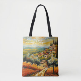 Sonnenuntergang auf dem Toskanal Malerei Italien R Tasche
