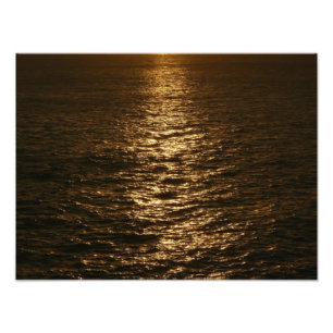 Sonnenuntergang auf dem Wasser Abstrakte Meeresfot Fotodruck